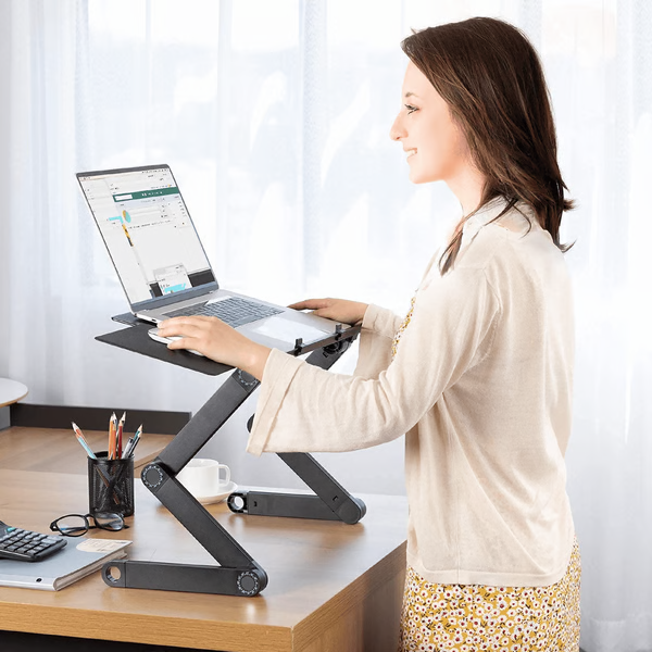 360 Ergonomic Laptop Stand with Mouse Plate