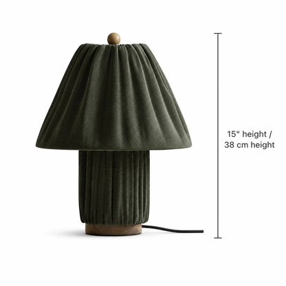 Modern Table Lamp with Pleated Fabric Shade