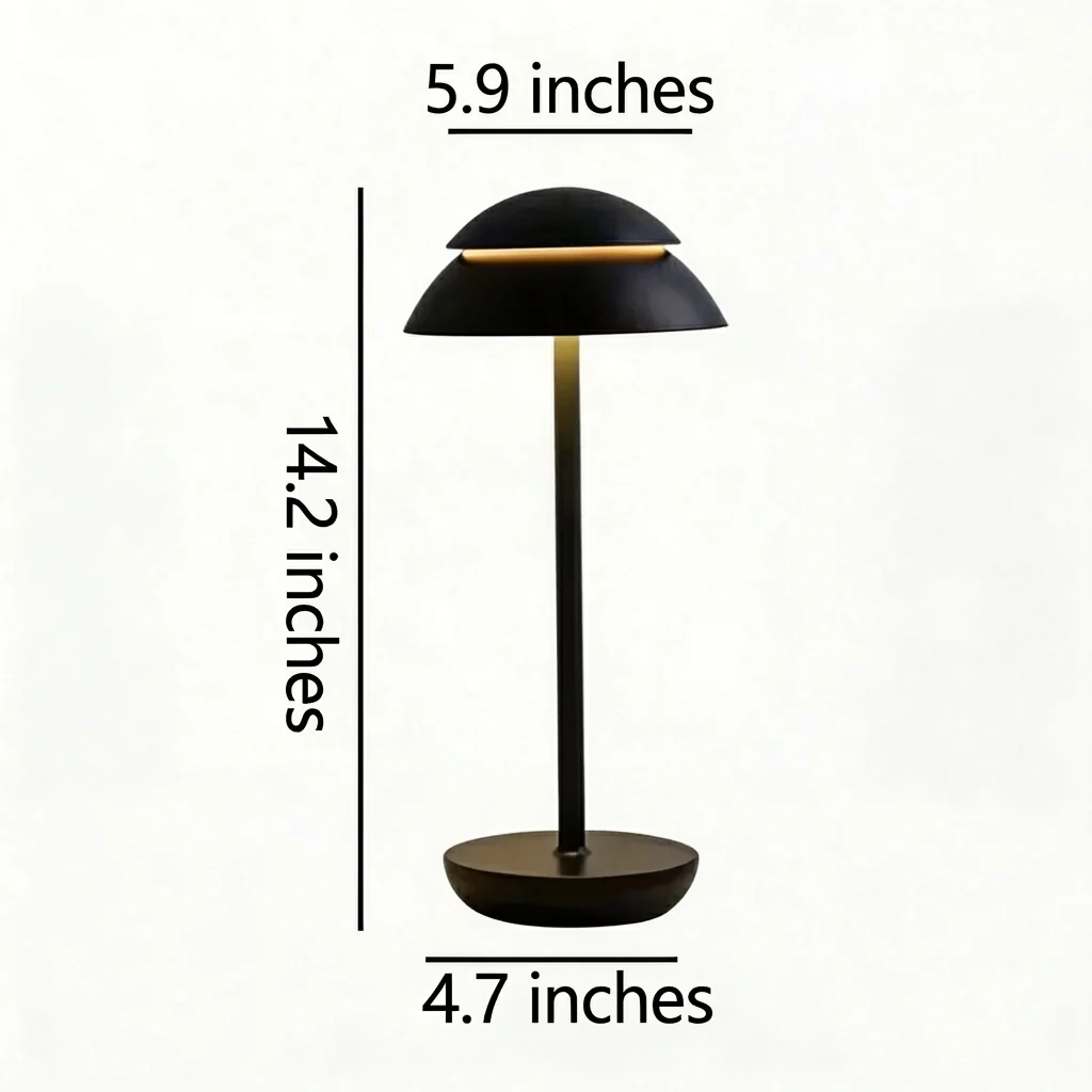 Cordless Touch-Control Mushroom Table Lamp