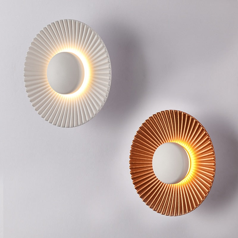 Sunburst LED Wall Sconce with Halo Glow