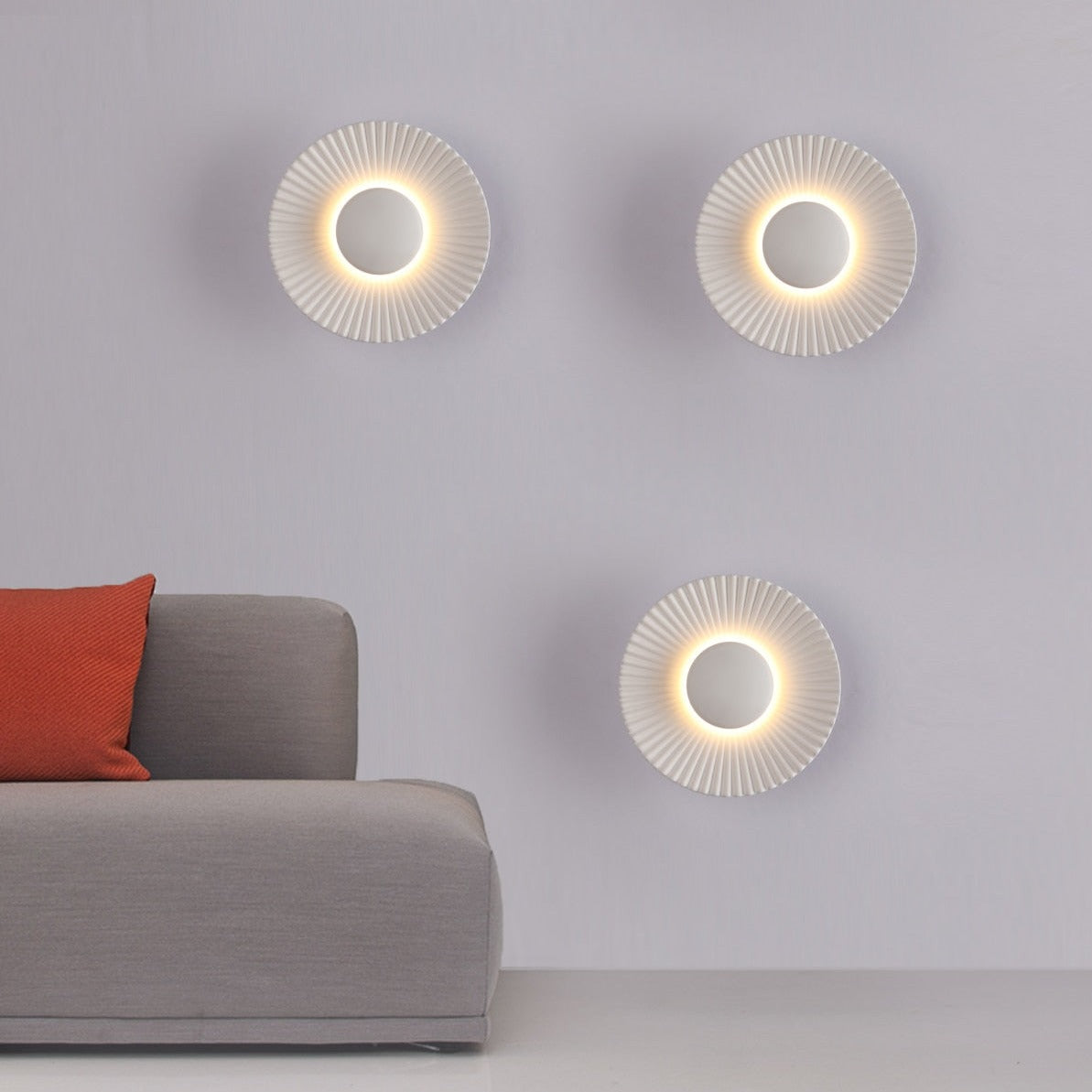 Sunburst LED Wall Sconce with Halo Glow