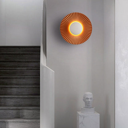 Sunburst LED Wall Sconce with Halo Glow
