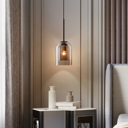 Mica Mid-Century Double Glass Pendant