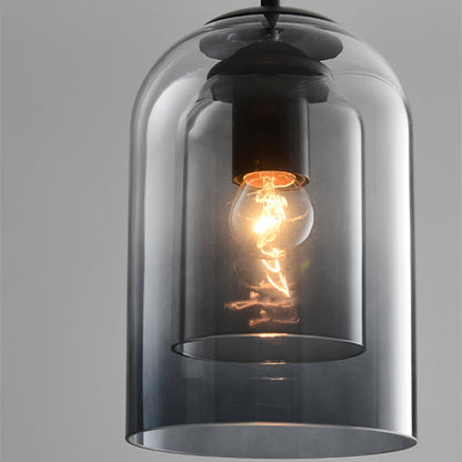 Mica Mid-Century Double Glass Pendant