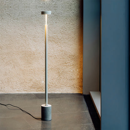 Professional LED petite floor lamp installation in modern office space showcasing clean architectural lighting design