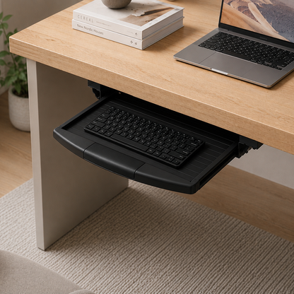 Under-Desk Pull-Out Keyboard Tray