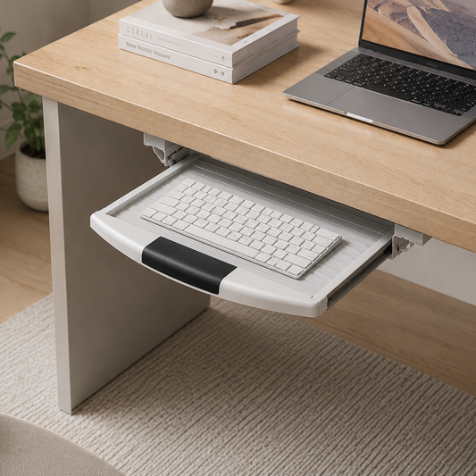 Under-Desk Pull-Out Keyboard Tray