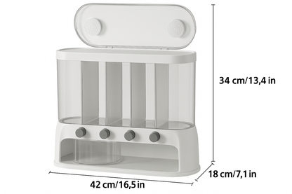 5-Compartment Airtight Pantry Organiser