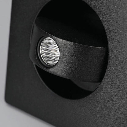 Adjustable inner module of recessed led reading lamp showing directional beam design.