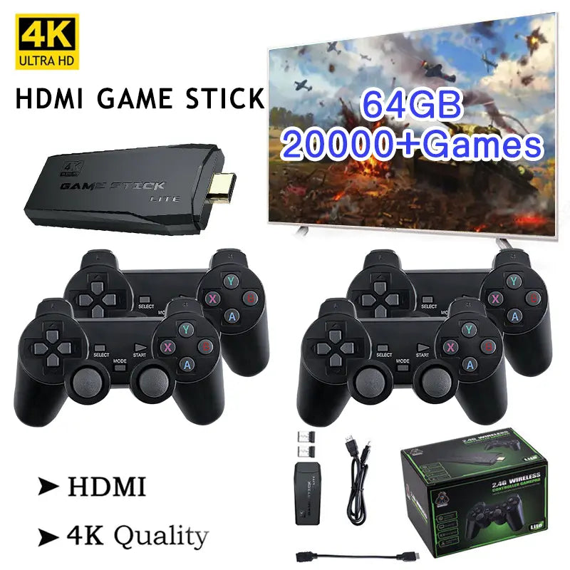4K Retro Game Stick, 20,000+ Games Built In