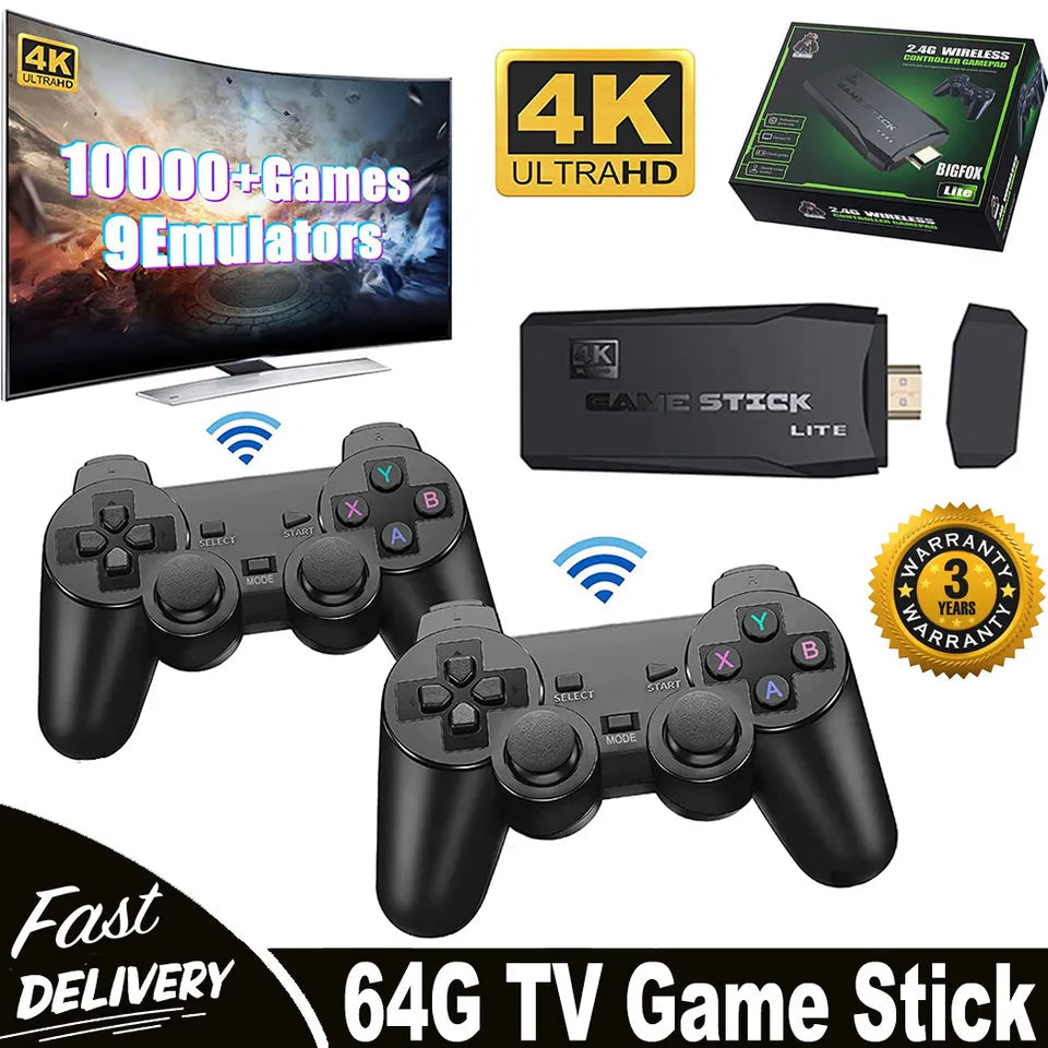 4K Retro Game Stick, 20,000+ Games Built In