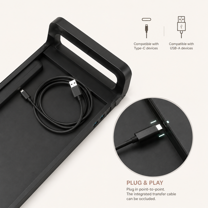 Aluminum Desk Riser with USB 3.0 Hub