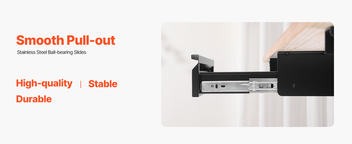 Under-Desk Slide-Out Drawer