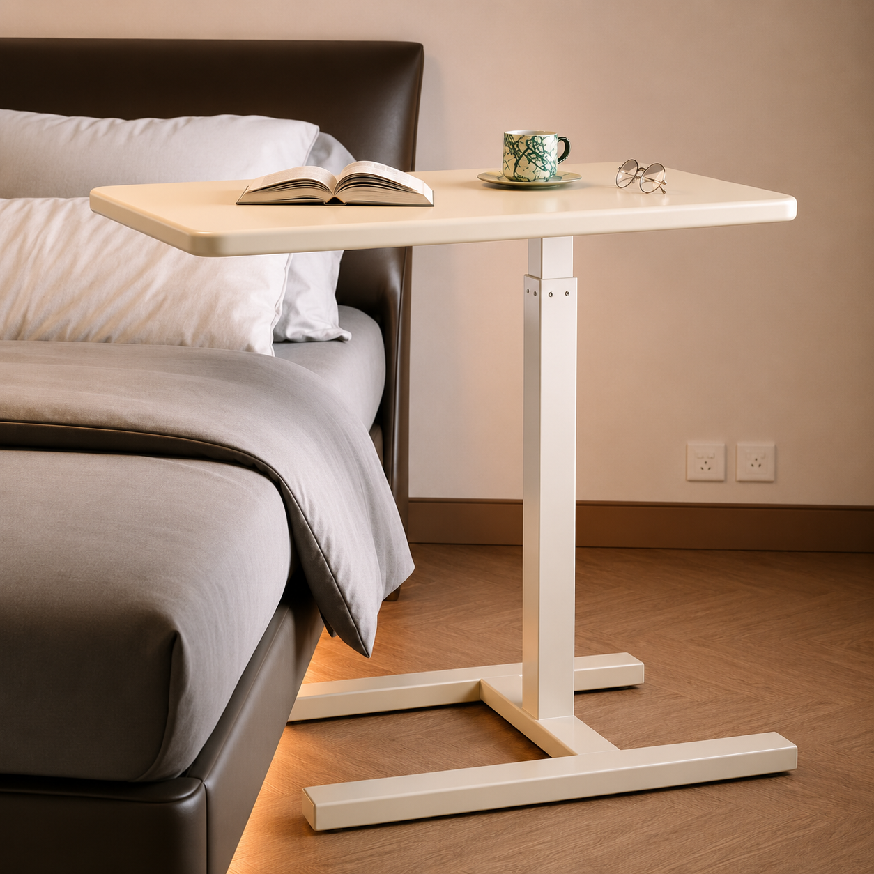 Height Adjustable Rolling Laptop Side Table