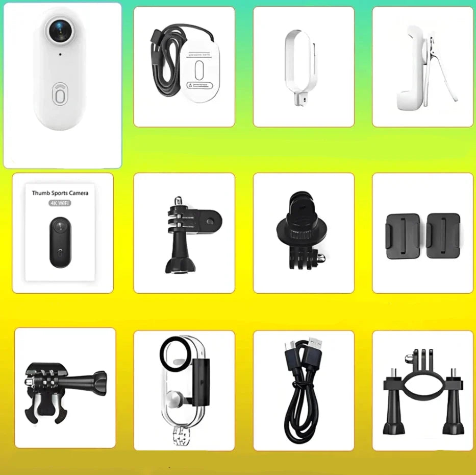 1080P Mini Action Camera, Helmet & Bike Mount