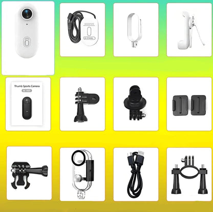 1080P Mini Action Camera, Helmet & Bike Mount