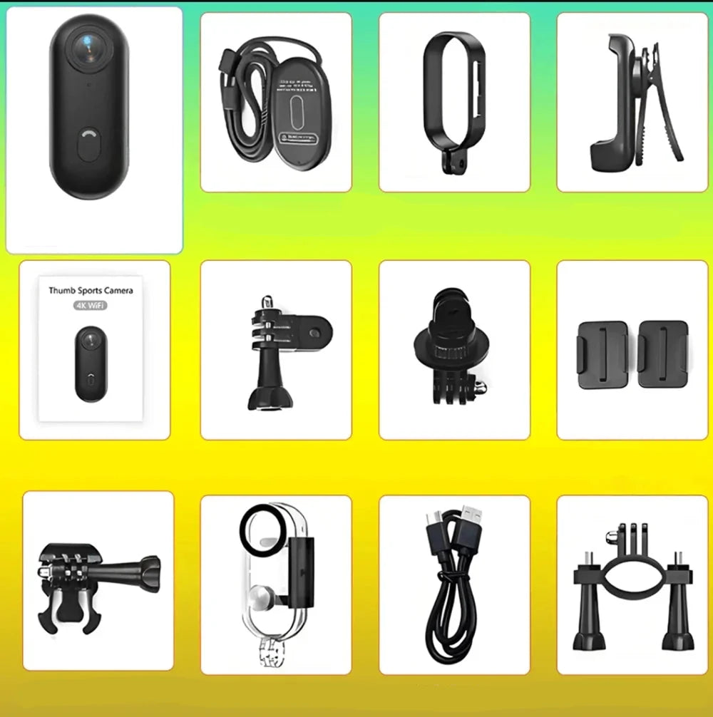 1080P Mini Action Camera, Helmet & Bike Mount